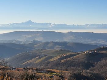 Layers of hills leading to the alps