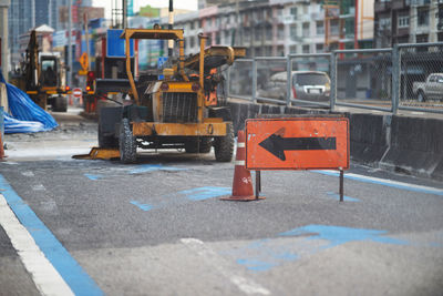 View of construction site in city