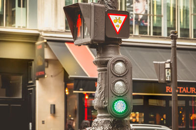 Low angle view of road signs