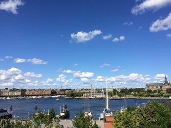 Boats in harbor