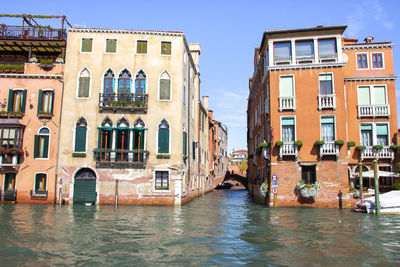 Reflection of buildings in canal