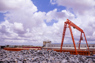 Low angle view of construction site