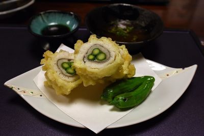 Close-up of served food