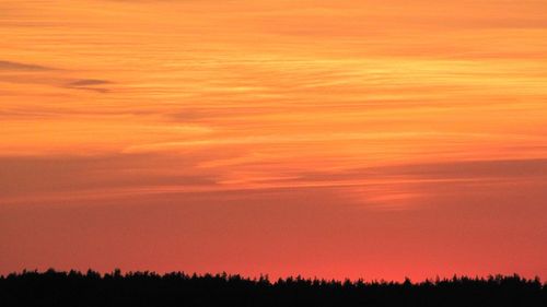 Scenic view of landscape at sunset