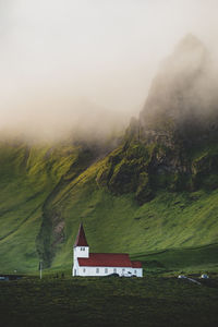 Scenic view of land against sky