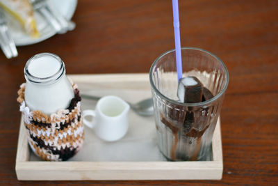 Close-up of coffee cup on table