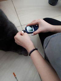 Low section of woman legs