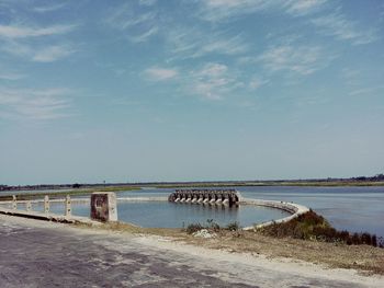 View of bridge over sea