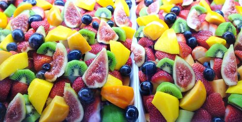 Full frame shot of multi colored fruits