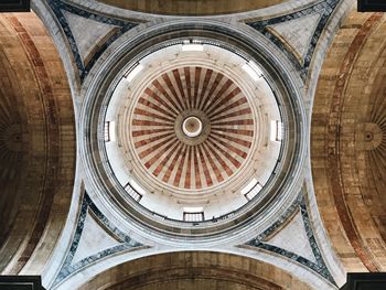 Low angle view of ornate ceiling