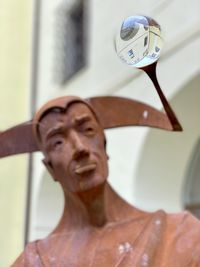 Close-up portrait of statue