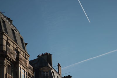 Low angle view of building against clear sky