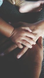 Close-up of woman hand