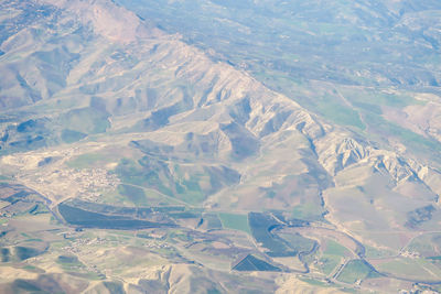 Aerial view of dramatic landscape