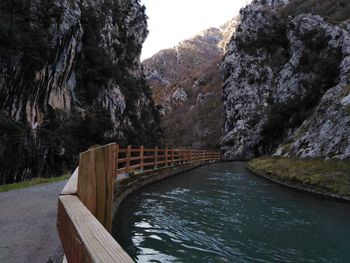 View of bridge over river