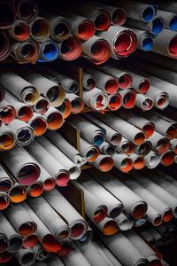 High angle view of multi colored decorations