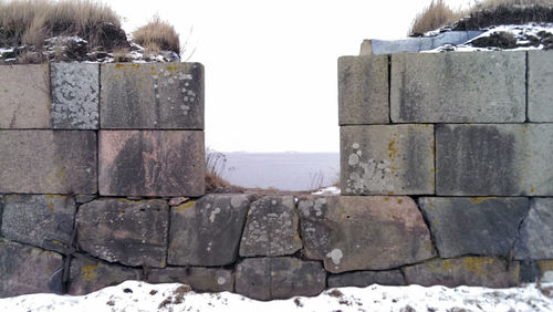 Close-up of stone wall