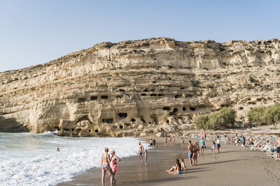 Group of people on beach