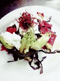 Close-up of salad in plate