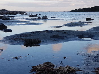 Scenic view of calm sea against sky