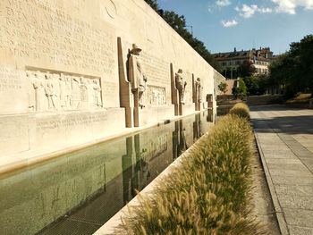 Exterior of historic building against sky