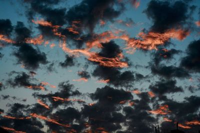 Scenic view of dramatic sky at dusk