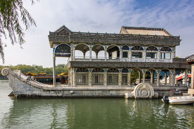 View of historical building against cloudy sky