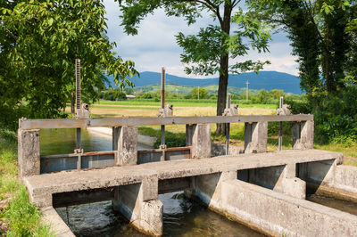 View of bridge over water