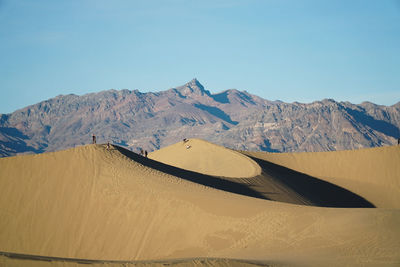 Scenic view of mountains against clear sky