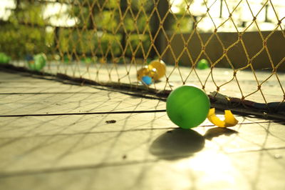 Defocused abstract backgrounds of abandoned indoor playground