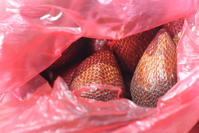 Full frame shot of zallaca fruit for sale in market