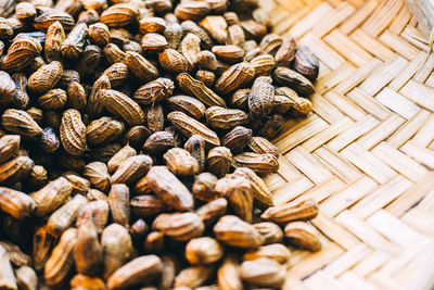 Full frame shot of coffee beans on table
