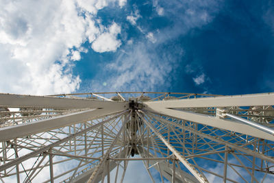 Low angle view of city against sky