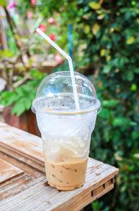 Close-up of drink on table