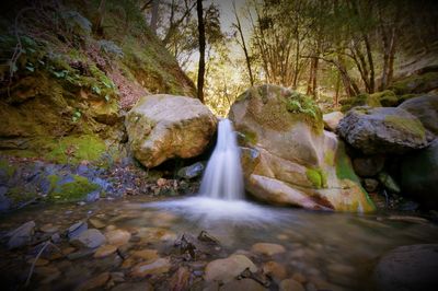 River flowing through rocks