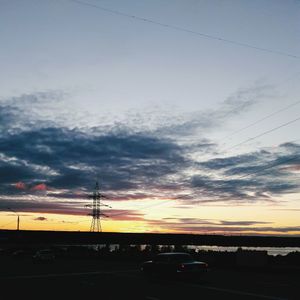 Silhouette of landscape at sunset