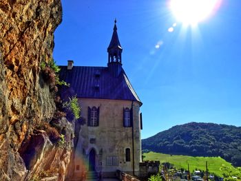 Low angle view of church against sky