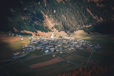 High angle view of landscape