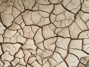 Full frame shot of cracked land