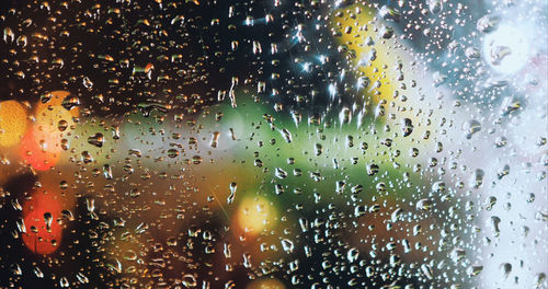 Raindrops on glass window