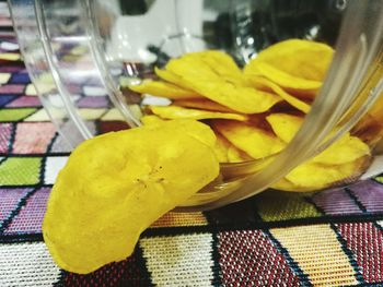 Close-up of yellow food