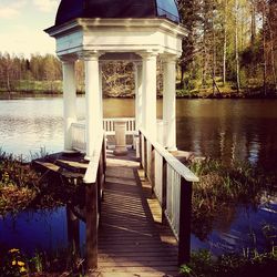 Pier on lake