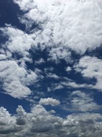 Low angle view of clouds in sky