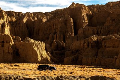 Rock formations on mountain