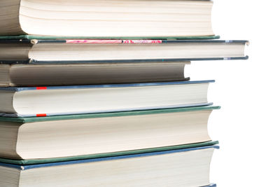 Close-up of books on table