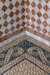 Full frame shot of tiled floor