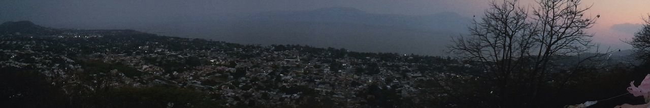 Scenic view of mountains against sky during winter