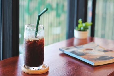 Close-up of drink on table