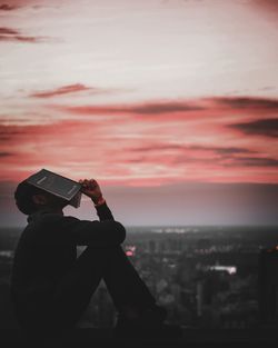 The man on the roof and thinking about future