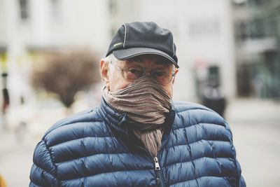 Portrait of man wearing hat